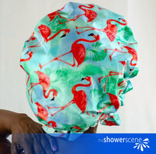 Load image into Gallery viewer, Flaunt Your Flamingos - Shower Cap / Shower Hat