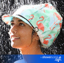 Load image into Gallery viewer, Flaunt Your Flamingos - Shower Cap / Shower Hat