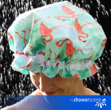 Load image into Gallery viewer, Flaunt Your Flamingos - Shower Cap / Shower Hat