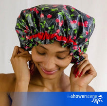 Load image into Gallery viewer, Cheeky Cherries Shower Cap / Shower Hat