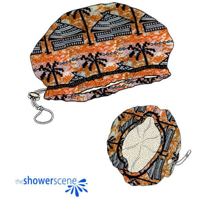 African Village  Shower Hat / Shower Cap