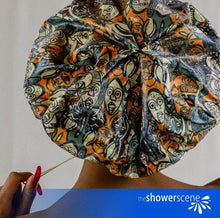 Load image into Gallery viewer, Mesermizing Masks Shower Hat / Shower Cap