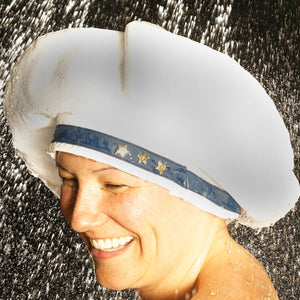 Nautically White - Shower Hat for MEN & WOMEN