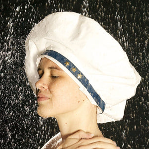 Nautically White - Shower Hat for MEN & WOMEN